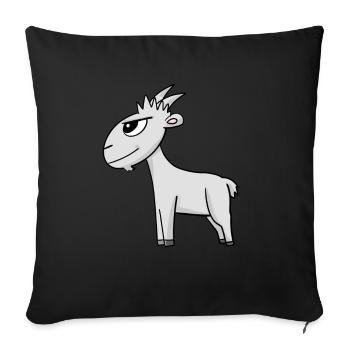 Goat Goat Buck - Sofa pillowcase 17,3'' x 17,3'' (45 x 45 cm) - black - Front