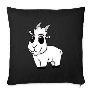 Goat Goat Buck - Sofa pillowcase 17,3'' x 17,3'' (45 x 45 cm) - black - Front