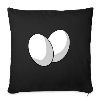 Oeuf - Housse de coussin décorative 45 x 45 cm - noir - Devant