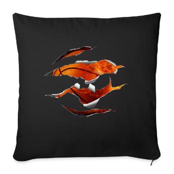 Flaming Ball Of Fire Game Day Basketball Player - Sofa pillowcase 17,3'' x 17,3'' (45 x 45 cm) - black - Front