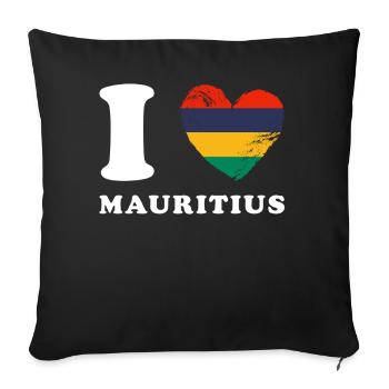J’adore l’île Maurice - Housse de coussin décorative 45 x 45 cm - noir - Devant