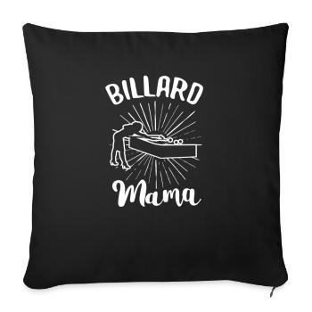 Billard Pool Billard Billardkugel Billardkö 8Ball - Sofakissenbezug 45 x 45 cm - Schwarz - Vorne