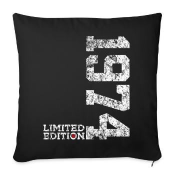 52ND BIRTHDAY 52 YEARS LIMITED EDITION 1974 - Sofa pillowcase 17,3'' x 17,3'' (45 x 45 cm) - black - Front