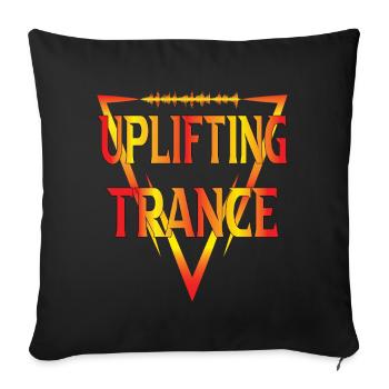 Uplifting Trance Font Gradient - Trance Music - Sofa pillowcase 17,3'' x 17,3'' (45 x 45 cm) - black - Front
