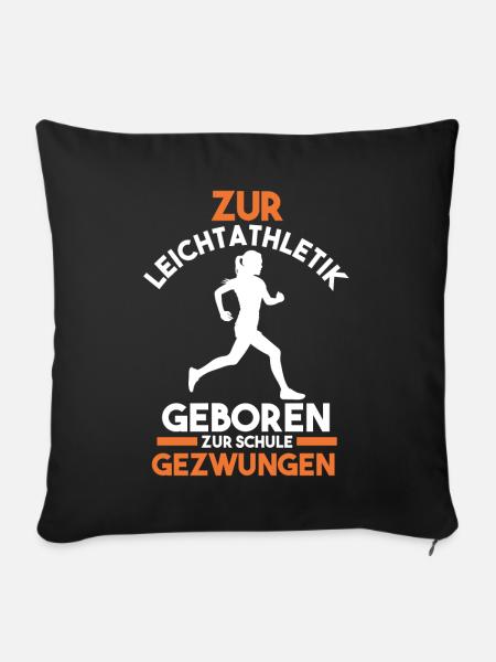 Leichtathletik - Sofakissenbezug 45 x 45 cm - Schwarz