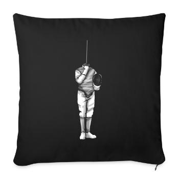 Outfit Of A Fencer En Garde Fencing - Sofa pillowcase 17,3'' x 17,3'' (45 x 45 cm) - black - Front
