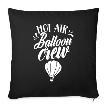 Hot Air Balloon Crew Balloon Flight Balloonist - Sofa pillowcase 17,3'' x 17,3'' (45 x 45 cm) - black - Front