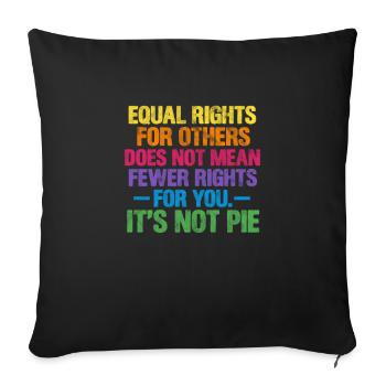 Human Rights Anti-Racism Tolerance Gift - Sofa pillowcase 17,3'' x 17,3'' (45 x 45 cm) - black - Front