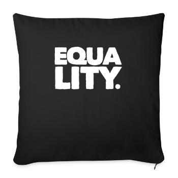 Human rights - Sofa pillowcase 17,3'' x 17,3'' (45 x 45 cm) - black - Front