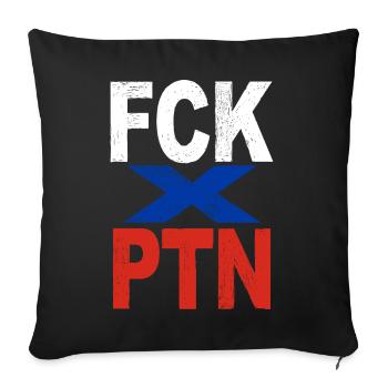 FCK PTN - Sofa pillowcase 17,3'' x 17,3'' (45 x 45 cm) - black - Front