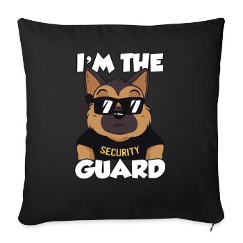 I am the security guard security - Sofa pillowcase 17,3'' x 17,3'' (45 x 45 cm) - black - Front