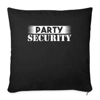Party Security Security Security Guard - Sofa pillowcase 17,3'' x 17,3'' (45 x 45 cm) - black - Front