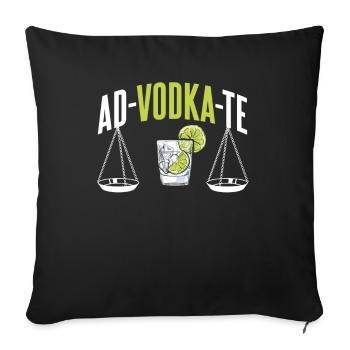 Advodkate Vodka Lawyer Lawyer Lawyer - Sofa pillowcase 17,3'' x 17,3'' (45 x 45 cm) - black - Front