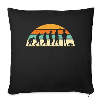 Evolution eines RC-Auto Rennfahrers - Sofakissenbezug 45 x 45 cm - Schwarz - Vorne