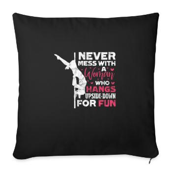 Pole Dance - Housse de coussin décorative 45 x 45 cm - noir - Devant