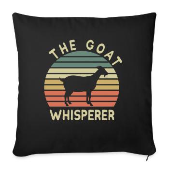The Goat Whisperer Goat Whisperer Goat Animal - Sofa pillowcase 17,3'' x 17,3'' (45 x 45 cm) - black - Front