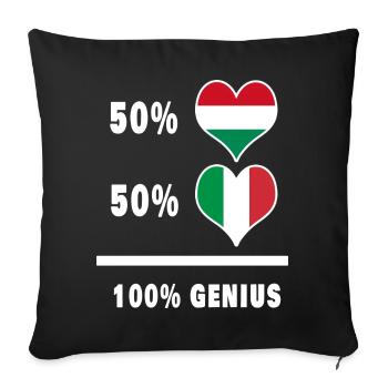L'Italie et la Hongrie génie / actuelles - Housse de coussin décorative 45 x 45 cm - noir - Devant