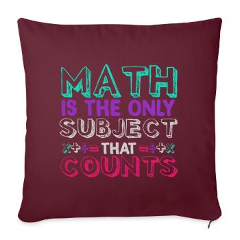 Math counts - Sofa pillowcase 17,3'' x 17,3'' (45 x 45 cm) - burgundy - Front