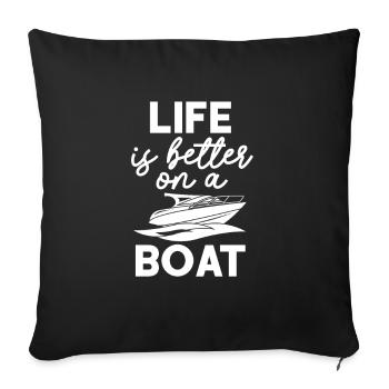 Captain - Sofa pillowcase 17,3'' x 17,3'' (45 x 45 cm) - black - Front