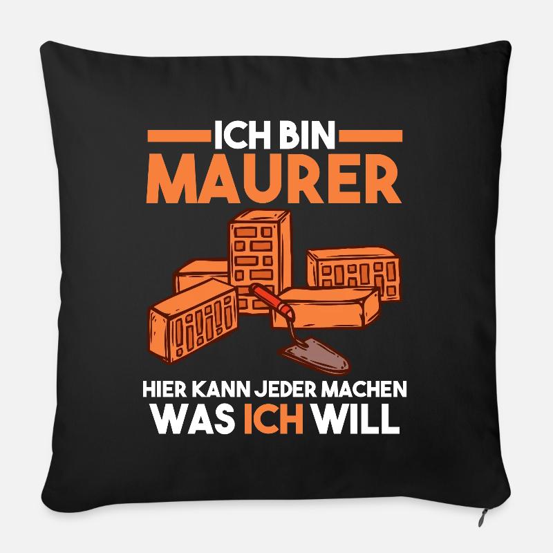 Maurer - Sofakissenbezug 45 x 45 cm - Schwarz