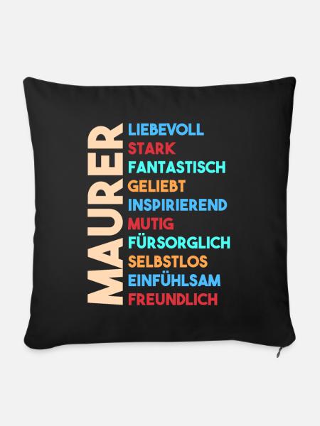 Maurer - Sofakissenbezug 45 x 45 cm - Schwarz