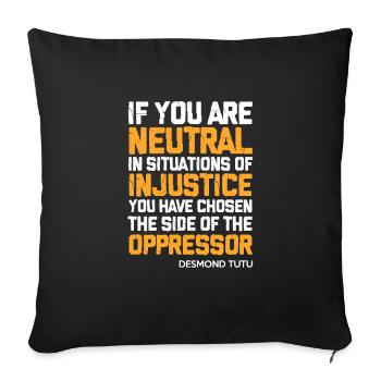 Human rights - Sofa pillowcase 17,3'' x 17,3'' (45 x 45 cm) - black - Front