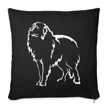 Chien de montagne pyrénéen « Black Edition » - Housse de coussin décorative 45 x 45 cm - noir - Devant