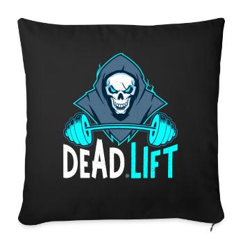 Dead Lift Sensenmann Bodybuilder Powerlifter - Sofakissenbezug 45 x 45 cm - Schwarz - Vorne
