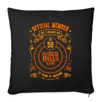 50 ans du 50e anniversaire du Old Balls Club - Housse de coussin décorative 45 x 45 cm - noir - Devant