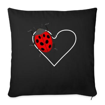Love Bug Insects Collector Enthomologist Lady Bug - Sofa pillowcase 17,3'' x 17,3'' (45 x 45 cm) - black - Front