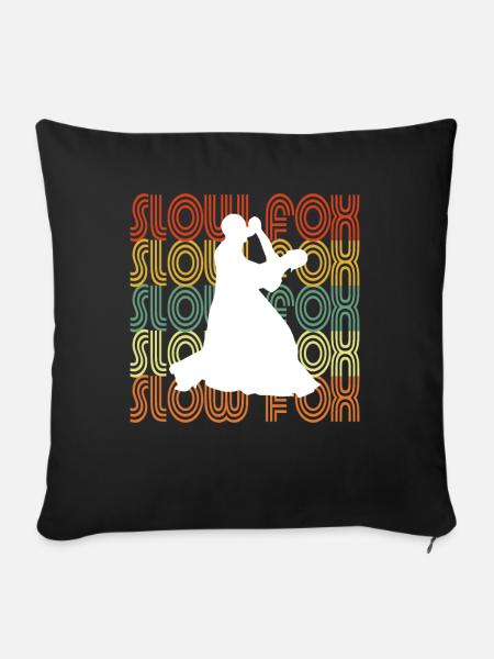 SLOW FOX - Sofakissenbezug 45 x 45 cm - Schwarz