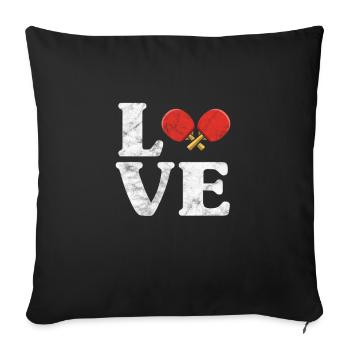 Ping-Pong Table Tennis - Housse de coussin décorative 45 x 45 cm - noir - Devant