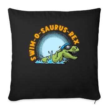 Entraîneur de natation Natation Natation - Housse de coussin décorative 45 x 45 cm - noir - Devant