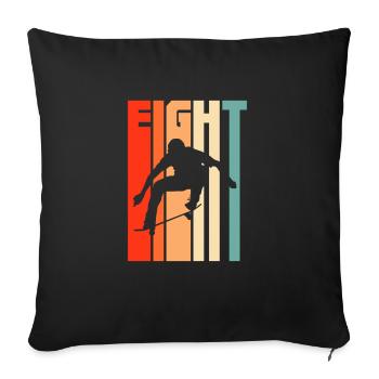 Skateboard 8th birthday - Sofa pillowcase 17,3'' x 17,3'' (45 x 45 cm) - black - Front