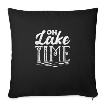 Bateau Capitaine Bateau à moteur Voilier Cadeau - Housse de coussin décorative 45 x 45 cm - noir - Devant