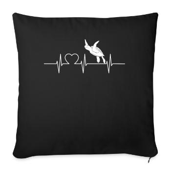 Turtle Turtle Animal Rights Activist Sea Turtle - Sofa pillowcase 17,3'' x 17,3'' (45 x 45 cm) - black - Front