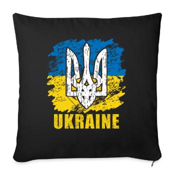 Ukraine - Sofakissenbezug 45 x 45 cm - Schwarz - Vorne