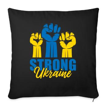 Ukraine forte Faust - Housse de coussin décorative 45 x 45 cm - noir - Devant