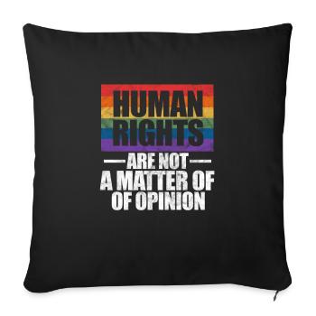 Droits de l’homme Anti-Racisme Tolérance Cadeau - Housse de coussin décorative 45 x 45 cm - noir - Devant