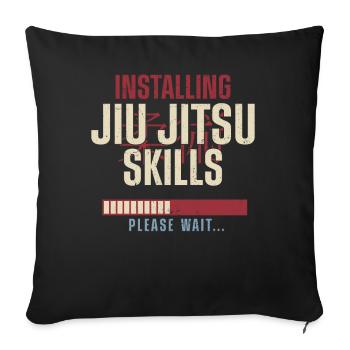 Jiu Jitsu Installation du Jiu-Jitsu - Housse de coussin décorative 45 x 45 cm - noir - Devant
