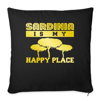 Sardegna Sardinia Trees Sardinia - Sofa pillowcase 17,3'' x 17,3'' (45 x 45 cm) - black - Front