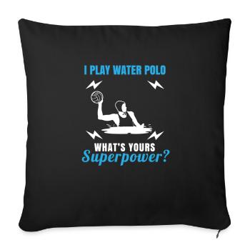 Water Polo Joueur de Water Polo Cadeau de Water Polo - Housse de coussin décorative 45 x 45 cm - noir - Devant