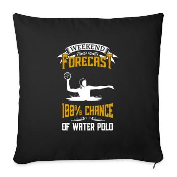 Water Polo Joueur de Water Polo Cadeau de Water Polo - Housse de coussin décorative 45 x 45 cm - noir - Devant