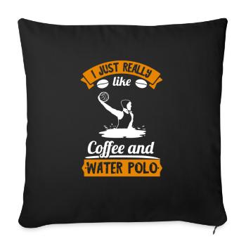 Water Polo Joueur de Water Polo Cadeau de Water Polo - Housse de coussin décorative 45 x 45 cm - noir - Devant