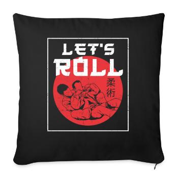 Jiu Jitsu Retro Vintage Let'S Roll - Sofa pillowcase 17,3'' x 17,3'' (45 x 45 cm) - black - Front