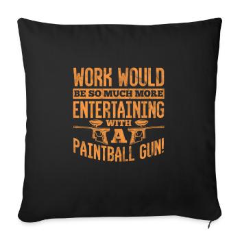 Paintball - Sofakissenbezug 45 x 45 cm - Schwarz - Vorne