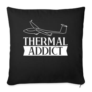 Planeur Planeur Planeur Planeur Planeur - Housse de coussin décorative 45 x 45 cm - noir - Devant
