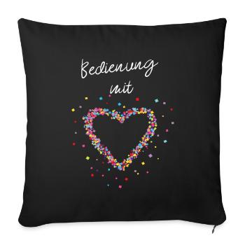 Bedienung Kellnerin Servicekraft - Sofakissenbezug 45 x 45 cm - Schwarz - Vorne