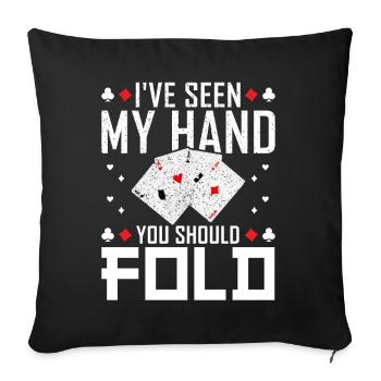 Poker - Sofa pillowcase 17,3'' x 17,3'' (45 x 45 cm) - black - Front