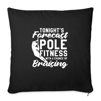 Pole Dance Fitness Pole Dance Pole Dance Cadeau - Housse de coussin décorative 45 x 45 cm - noir - Devant